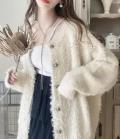 classicalelf（クラシカルエルフ）2wayシャギーニットカーディガン