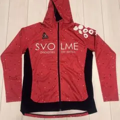SVOLME 赤 ドット柄 フード付きピステ