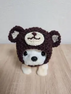 ハンドメイドくま帽子⑧ 小さいサイズ 16〜20