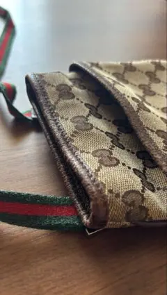GUCCI グッチ ショルダーバッグ ポシェット GGキャンバスシェリーライン