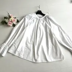 UNITED ARROWS ホワイト フリルシャツ 長袖