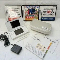 Nintendo DS lite クリスタルホワイト　アダプター＋ソフト３本付き
