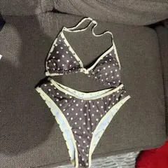 ブラウン水玉模様ビキニ 15Y