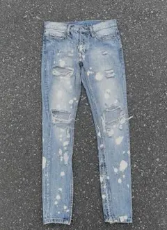 初期 mnml ミニマル デニム クラッシュ スキニー スリムフィットdrip