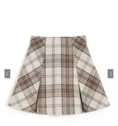 インパン裏地付きチェック柄プリーツスカート [tu963](タグ付き)