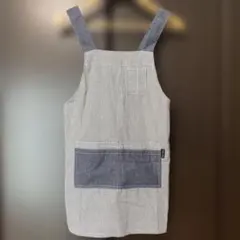 子供 エプロン ストライプ柄 150cm 薄手のサムネイル