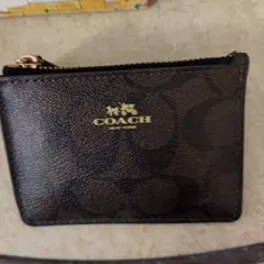 COACH ダークブラウン パスケース