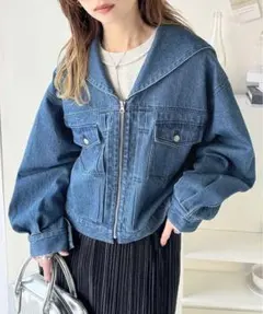 クラシカルエルフ　セーラー襟デニムジャケット