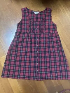 赤チェック ワンピース