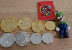 スーパーマリオ　スイングマスコットver.2（ルイージ）/コイン8個セット