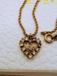 ⭐️美品⭐️Christian Dior ハート ネックレス ゴールドカラー