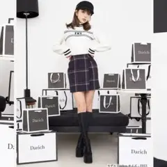 Darich チェックフラップミニスカート