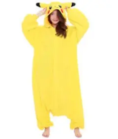 ピカチュウ コスプレ衣装 フリーサイズ　着ぐるみ　ポケモン　ハロウィン　大人用