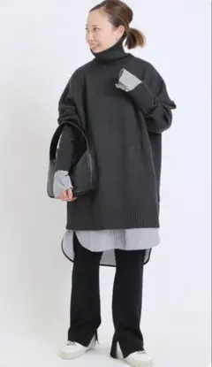 美品】ドゥーズィエムクラス スムースニット Vネックプルオーバー