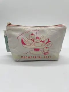 新品未使用　 CAFÉ プリン柄　ミニポーチ キャンバス