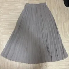 JUNOAH プリーツロングスカート グレージュ Lのサムネイル