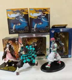 鬼滅の刃 フィギュア 一番くじ未使用品と外箱無しまとめ売り 8点セット