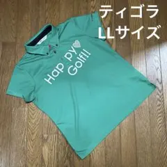 ティゴラ♡大きいサイズ　半袖ゴルフポロシャツ　グリーン