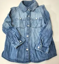 babygap デニムブルー 長袖シャツ 3T