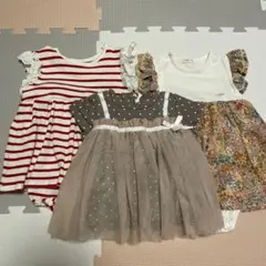 80 70 まとめ売り　女の子　ロンパース　半袖　トップス
