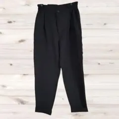 A1275 ZARA カジュアルパンツ ズボン 黒 無地 ウエストゴム
