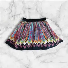 【匿名配送】エスニック風フレアミニ丈スカート アナスイ ドーリーガール