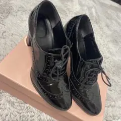 DIANA 黒レースアップシューズ　箱なし