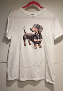 【５月15日まで限定出品】ダックスフント イラスト Tシャツ 半袖　サイズMのサムネイル