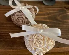 薔薇ボール　アロマストーン　2個セット　リボン仕立て