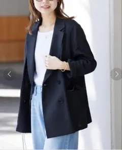 journal standard relume リネン ジャケット ネイビーのサムネイル
