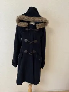 アクシーズファム　ネイビー ダッフルコート ファー付き　紺色　Lサイズ