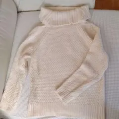 MAJESTIC　LEGON アイボリー タートルネックニット 長袖