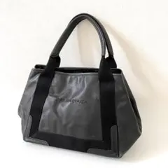 美品】バレンシアガ ネイビーカバスM トート デニム 大サイズ