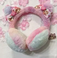 ani♡R(あにあーる ) ゆめかわ　猫耳イヤーマフ フワフワ パステルピンク