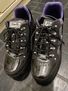 YOSUKE　ヨースケ 30 厚底スニーカー　ブラック　パープル26cm