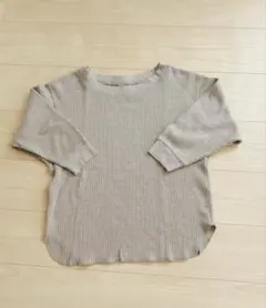 ユニクロ ワッフルクルーネックT 7分袖