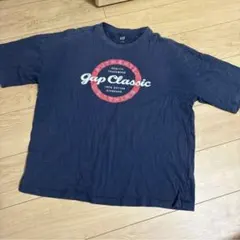 GAP Classic ロゴプリント Tシャツ ネイビー Lサイズ