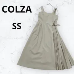 ＊＊コルザ ＊サイドプリーツ ジャンパースカート ライトベージュ ロング丈 SS