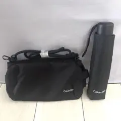 CalvinKlein カルバンクライン ノベルティ　折り畳み傘&サコッシュ