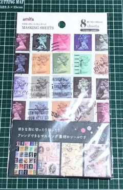 マスキングシート ヴィンテージ　 8シート入り　amifa　アミファのサムネイル