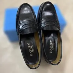 HARUTA 黒 ローファー 24.0