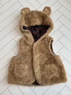 ブランシェス クマ耳付きベビーベスト