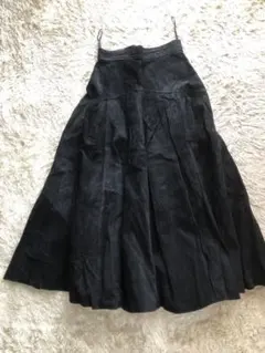 本皮チュールロングスカート