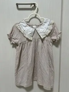 バースデイ Cottoli コトリ 襟刺繍ワンピース 80