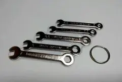 未使用品 ミニコンビレンチ 5本セット スパナ レンチ 工具 リング付携帯に便利のサムネイル
