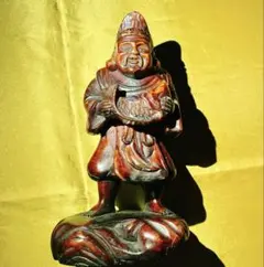 柘植彫 江戸時代 根付 「恵比寿大黒の図」 縁起物 | Mercari