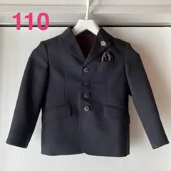 ミチコロンドンコシノ　110 スーツ　ブレザー　ジャケット　黒ストライプ　男の子