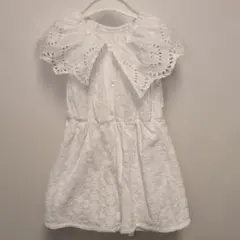 フリル襟ノースリーブオールイン 110サイズ