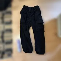 ブラック コーデュロイ カーゴパンツ パンツ 黒