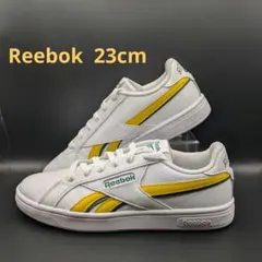 Reebok コートレトロ スニーカー 23cm ホワイト/イエロー